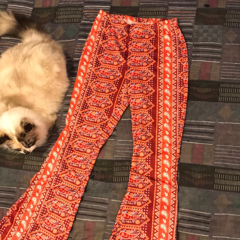 Tribal flare stretch pants